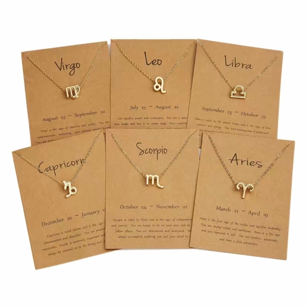 💚2 for $15 💚 Gold Necklace with Zodiac Symbol